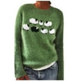 thumbnail image 1 of Chandails pour Femmes Hiver Automne Mignons Chandails Décontractés Amples à Manches Longues Pulls pour Femmes Hauts de Chandail Tricotés, 1 of 9
