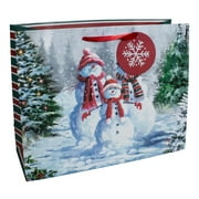 Holiday Time Christmas Gift Large Bag; Snowman Family; Multi Color; Paper Bag