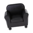 thumbnail image 5 of Kokiya 1/12 Scale Sofa Micro Landscape Mini Model for Living Room Bedroom Ornaments Black Single Sofa, 5 of 9