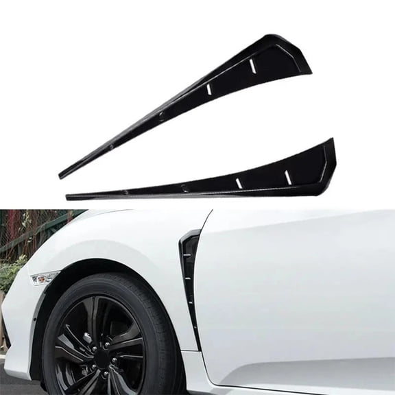 Hex Autoparts 2PCS Left & Right Car Mudguard Side Fender Air Wing Vent Trim Cover w/Tape Universal for VW Jetta Mini Cooper Mercedes-Benz Audi A3 BMW