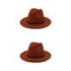 thumbnail image 3 of Qarigey Sombreros con hebilla de cinturón Vestido de color de invierno Elegantes gorras de ala ancha Cálida vaquero de lana Fiesta de boda al Rojo oscuro 58cm 2piezas, 3 of 6