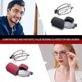 thumbnail image 3 of Otcmuky 2 Pack Folding Magnetic Reading Glasses Computer Readers Presbyopic Glasses With Adjustable Temples And Flexible Headband Unisex Xinda, 3 of 4