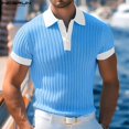 thumbnail image 2 of INCERUN Tops 2024 Moda de estilo coreano Nuevas camisas ajustadas a rayas en contraste para hombres Ropa de calle informal Blusa de manga corta para hombres S-5XL, 2 of 5