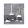 thumbnail image 5 of 1pc Pink Cartoon Cute Toilet Brush Wall-Mounted Toilet Bowl Scrubber With Long Handle, 5 of 5