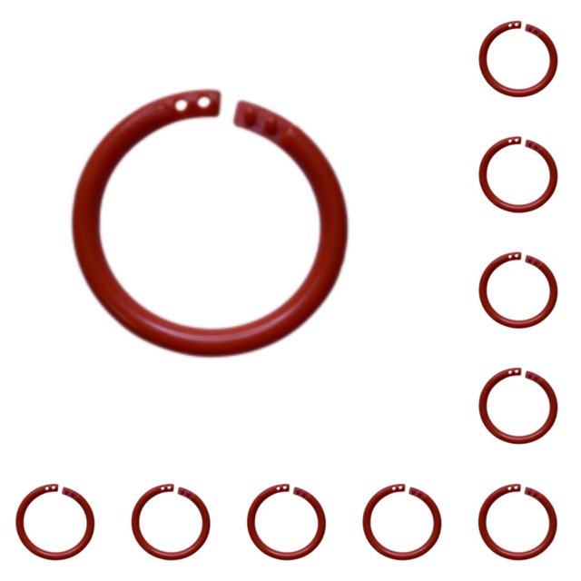 Bearachild 10 unids/set de papeles bien encuadernados-anillos de encuadernación de hojas sueltas para álbumes de recortes facturas documentos de rojo diámetro 27mm 10Conjunto