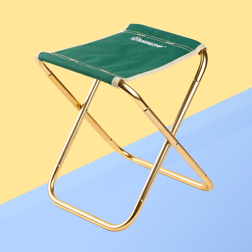 Portable Outdoor Aluminum Alloy Folding Camping Stool Lightweight Collapsible Chair For Hiking Fishing Travelling Beach Ethnic Printing Pattern