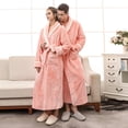 thumbnail image 5 of Kureaily Men's Extra Long And Thick Flannel Couples' Bathrobe Plus Size Sleepwear Summer Sleepwear, 5 of 7