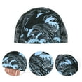 thumbnail image 3 of Unique Bargains 1 Pc Durable Swim Cap Black Gray Light Blue, 3 of 6