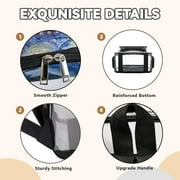 Inadays Waterproof Clear Backpack Heavy Duty PVC Transparent Large Capacity Backpack with Reinforced Strap for School, Work, Stadium, Travel, Security, Festival, College (Black)