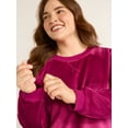 thumbnail image 3 of Joyspun Women's Plush Sleep Top with Long Sleeves, Sizes XS-3X, 3 of 6