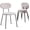 Beige, variant on Stackable Dining Chairs Set of 4, Small Modern Kitchen Chair with Metal Legs, Space Saving Fabric Chairs for Apartment, Dining Living Room, White