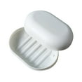 thumbnail image 2 of Portable Soap Holder Tray with Airtight Lid and Leak-resistant Design for Travel Business Trips Home Bathroom Storage Case in White, 2 of 3