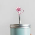thumbnail image 4 of JGJJUGN Silicone Straw Cap Cover, Reusable Straw Topper, Splashproof Drink Straw Lid, Cute Flower Design, Fits 9-11mm Straws, Outdoor Travel Use, 1pc, 4 of 9
