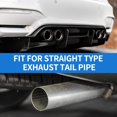 thumbnail image 3 of Unique Bargains Slant Dual Exhaust Tip 2.4" Inlet 4.9" Outlet 6.3" Length Universal Stainless Steel Burnt Blue, 3 of 8