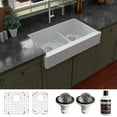 thumbnail image 3 of Karran Usa Qar-760-Pk1 Quartz Qar 34" Farmhouse Double Basin Quartz Composite Kitchen Sink, 3 of 5