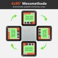 thumbnail image 2 of Magnetic 3-in-1 Digital Protractor Inclinometer Level with Backlit LCD - 4×90° Measurement Range, ±0.1° Accuracy, ABS Plastic, Portable Red & White Angle Finder for Woodworking, Automotive, Machining, 2 of 2