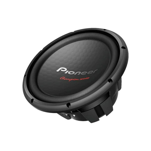 Subwoofer Pioneer 12 Pulgadas Champions Series TS-W312D4 Pioneer Bobina de voz larga de aluminio, color Negro