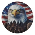 thumbnail image 3 of Lotusprinthandmade Patriotic Bald Eagle Flag Spare Tire Cover Without Backup Camera Hole 6 Sizes (32 in.), America Pride Wheel Protector For Truck, 3 of 7