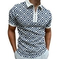 thumbnail image 1 of Eashery Mens T-Shirts Turn Down Collar Blouse Men Polo Shirts Blue S, 1 of 4