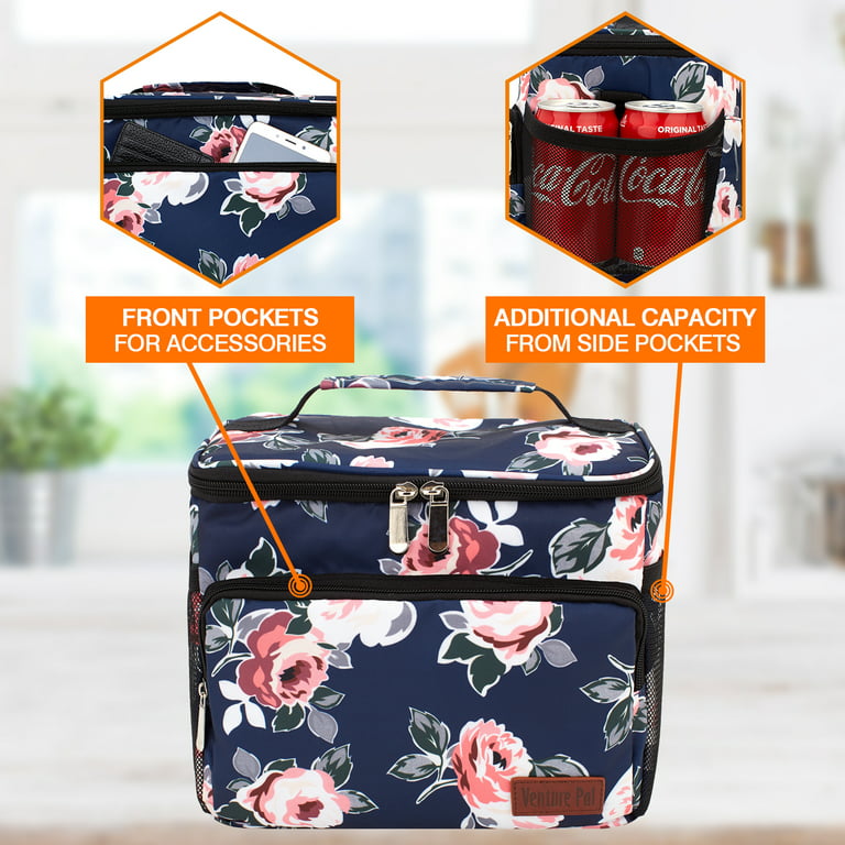Iopqo Kitchen Utensils Set Insulated Lunch Bag for Women Men Reusable Lunch Box for Office Work School Picnic Beach Leakproof Cooler Bag Freezable