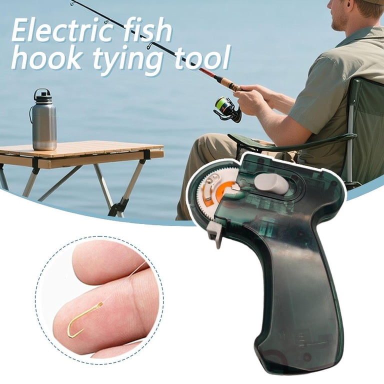 automatic fishing hook line tier Automatic Fishing Knot Tying Tool, Electric Hook Tying Machine,  Professional Fast Hook Line Tier with Internal Routing and Anti Detachment  for Secure