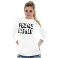 thumbnail image 3 of Femme Fatale Girly Rude Sassy Cute Women's Long Sleeve T Shirt Brisco Brands X, 3 of 6