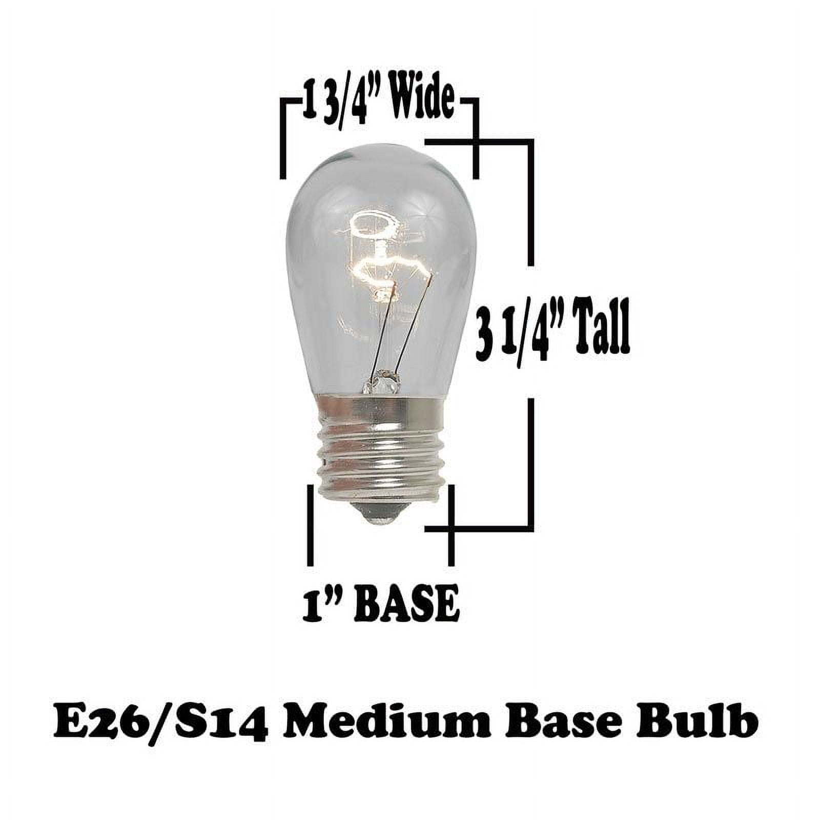 Novelty Lights Clear Incandescent Edison Outdoor String Lights with 25 Bulbs S14 Vintage Bulbs Black Wire 37.5 Feet