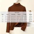 thumbnail image 3 of Czstvyn Women's Sweater Long Sleeve Warm Solid Mock Neck Regular Pullover Brushed Knit Stockinette Insulated, 3 of 5