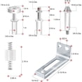 thumbnail image 2 of Ensemble de Quincaillerie pour Porte Pliante de 16 Pcs, Pièces de Rechange de Quincaillerie pour Porte Pliante Adaptées à la Réparation de Porte de Placard, 2 of 5