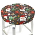 thumbnail image 3 of Balery Merry Christmas Round Bar Stool Seat Covers Velvet Fabric Adjustable Protects from Scratches and Stains for 14-17 Inch Chair-13 inch, 3 of 7
