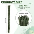 thumbnail image 2 of Alambre Floral Uxcell 0.3mm 30 Gauge, 200 Pcs Alambre para Flores, Alambre Envuelto en Papel para Manualidades, Blanco/Verde Oscuro, 2 of 6