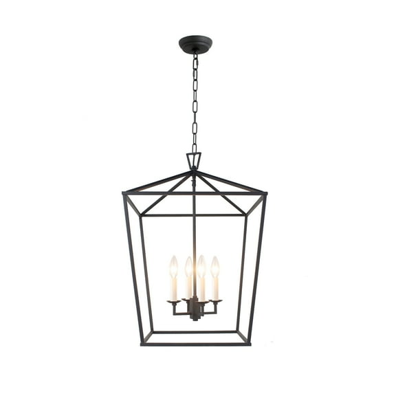 AA Warehousing 4 Light Caged Chandelier in Antique Metal Finish - Antique Metal Finish