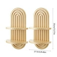 thumbnail image 3 of 2-Pack Solid Wood Wall Shelves - Double Layer Floating Plant Shelf for Pots/Books, Rustic Home Decor (Beige, 13.7x8.46x4.13in), 3 of 8