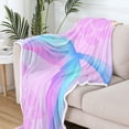 thumbnail image 4 of Flamingo Throw Blankets, Just A Girl Who Loves Flamingos Cozy Warm Bed Couch Blanket, Pink Girls White Fleece Flannel Throws to Decorate The Room and Bedroom, 4 of 5