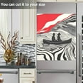 thumbnail image 3 of Yayeee Magnetic Dishwasher Cover for The Front Decoration Home Kitchen Machine Sticker Protector, Black Illusionary Boat, 3 of 6