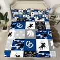thumbnail image 2 of Manfei Cool Cowboy Twin Bed Sets,Western Farm Horseshoe Fitted Sheets,Navy Camo Flat Sheet For Boys Kids,Microfiber Bedroom Decor,3 Pieces, 2 of 7