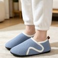 thumbnail image 5 of Knivor Closed Back Slippers for Women Slipper Socks Textured Solid Adjustable Hook and Loop Fuzzy Fleece Indoor Outdoor Non Slip House Shoes, 5 of 8