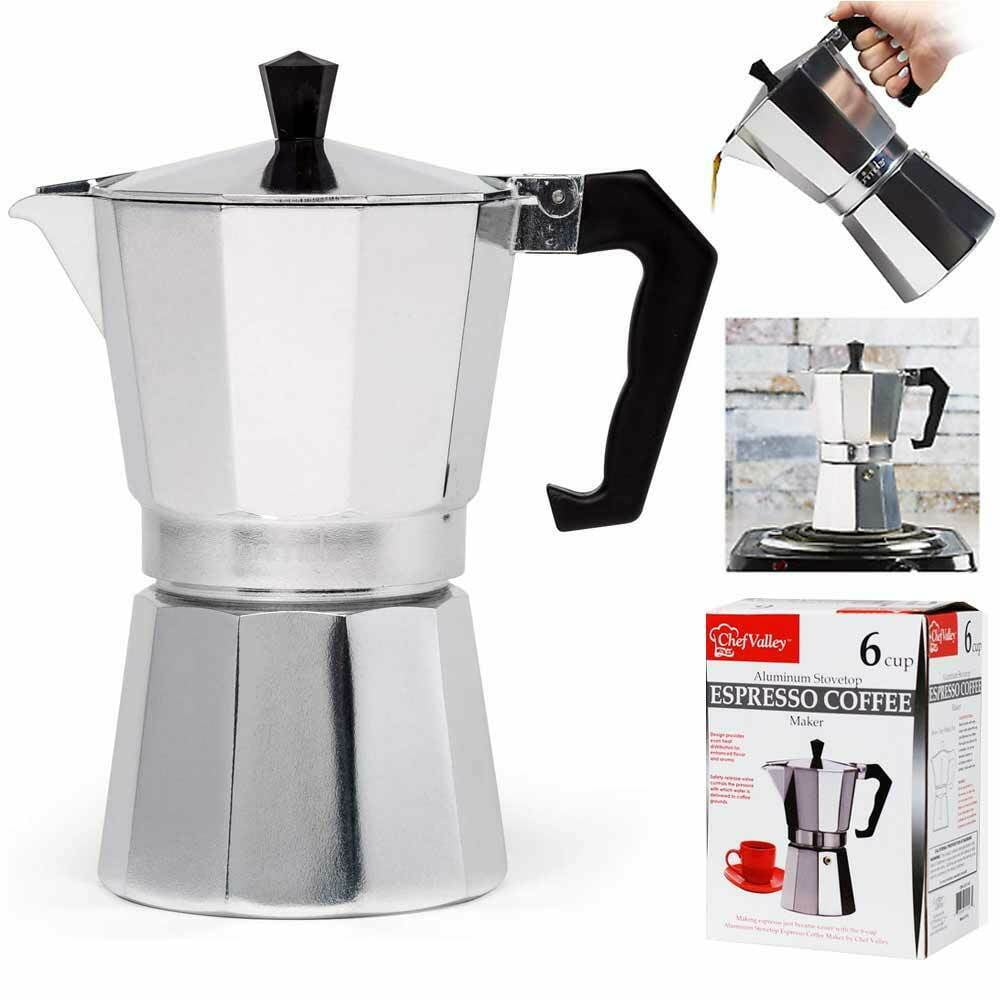 Stove Top Espresso Cuban Coffee Maker 6 