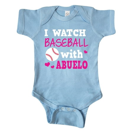 

Inktastic I Watch Baseball with My Abuelo Gift Baby Boy or Baby Girl Bodysuit