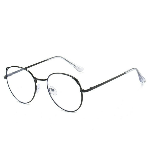 Gafas de miopía con forma de oreja de gato y espejo plano antiluz azul para mujer, estilo niña, bonitas gafas de miopía con forma de ojo de gato y espejo terminado