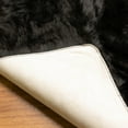 thumbnail image 3 of Ultra Soft Faux Sheepskin Fur Shag Rug Black 2' x 6' Sheepskin, 3 of 7