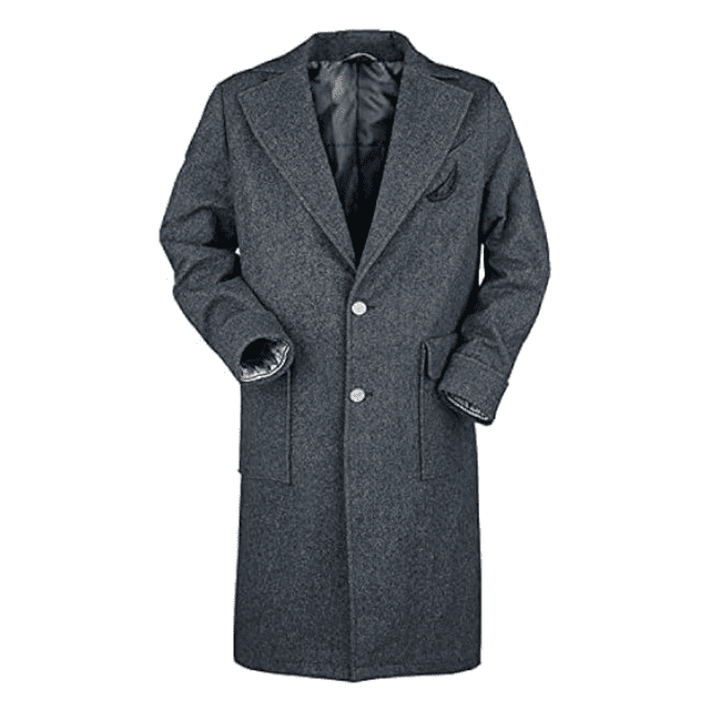 Gray Wool Long Coat Mens With Notched Lapels Grey Wool Coat For Men Gray Long Coat Mens Grey Overcoat Mens Wool Grey Coat Men Wool Coat Gray size XXXS