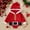 Red, variant on Santa Outfit Toddler Girl Long Sleeve Santa Hooded Bodysuit Holiday Party Dress Babys First Christmas Outfit Girl 12-18 Months