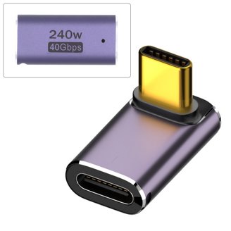 CY Adaptateur USB-C Coudé USB4 240W 40Gbps – 8K Vidéo, Charge Rapide, Low Profile Pour Ordinateur & Téléphone
