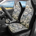 thumbnail image 2 of ZIATUBLE Daisy Wooden Auto Seat Cover Car 2 Pcs Butterfly High Bucket Seat Covers Vehicle Seat Protector for Front Seats Auto Interior Accessories Universal Seat Covers for Car SUV Trucks Sedan, 2 of 7