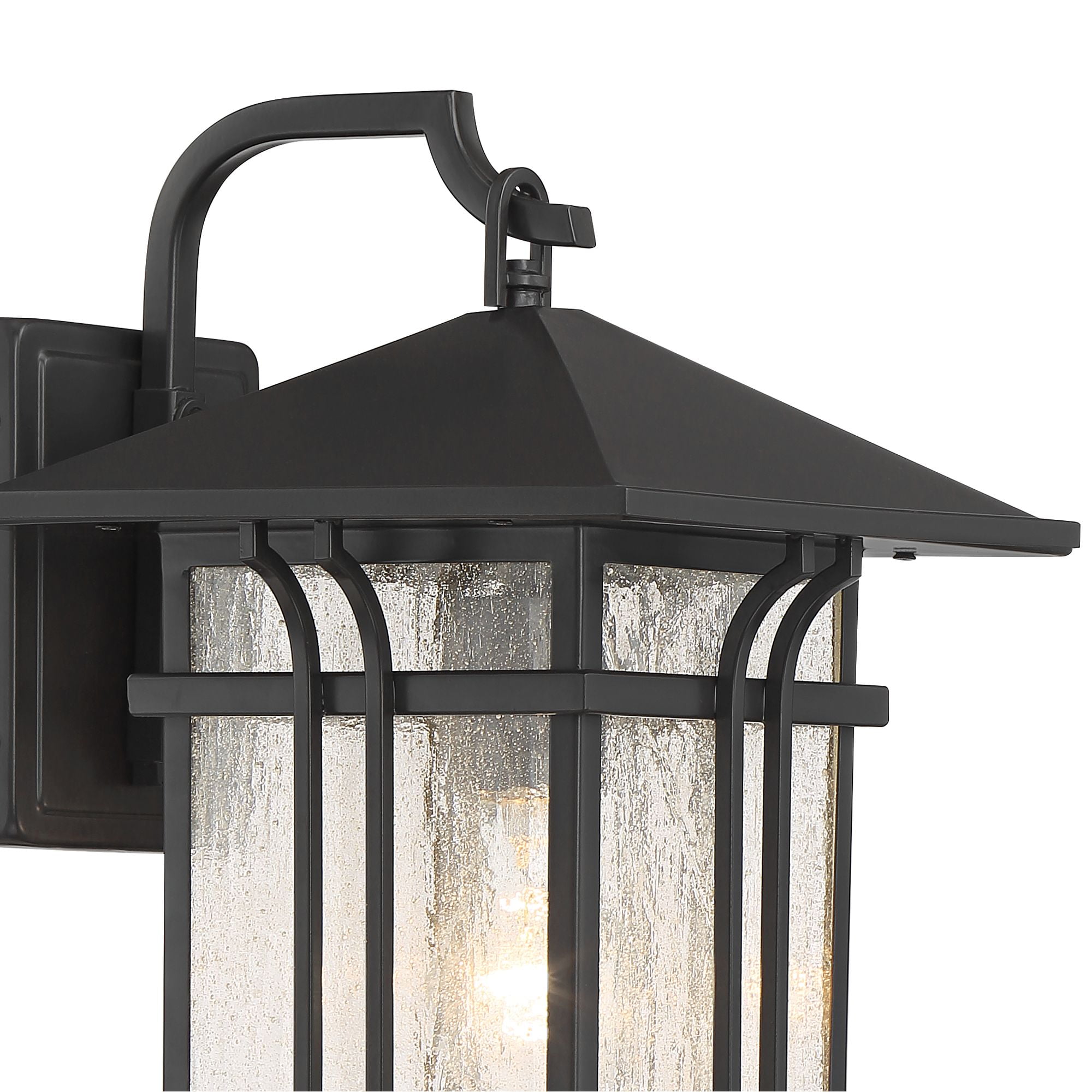 John Timberland Mission Outdoor Wall Light Fixture Painted Bronze 14" Seeded Clear Glass Lantern for House Porch Patio Deck