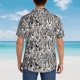 thumbnail image 4 of Balery Leopard And Zebra Camisas hawaianas de manga corta para hombre, camisas playeras de corte holgado, camisas de vacaciones con botones,X-Large, 4 of 7
