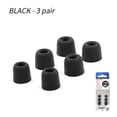 thumbnail image 4 of Sidaley 3 pares de almohadillas para auriculares KZ, auriculares antideslizantes con aislamiento de ruido, auriculares portátiles extraíbles, Cables de audio/vídeo Negro, 4 of 6