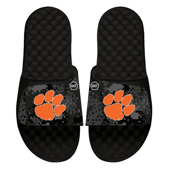 Unisex ISlide  Black Clemson Tigers Digi Camo Slide Sandals