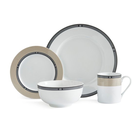 Portmeirion Home 16-Piece Dinnerware Set - Vintage Chic, Multicolored